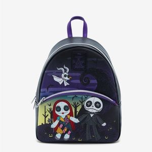 Loungefly The Nightmare Before Christmas Jack & Sally Doll Mini Backpack